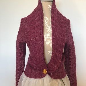 Bisou Bisou plum sweater with gold